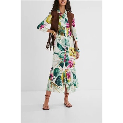 Vestido camisero midi