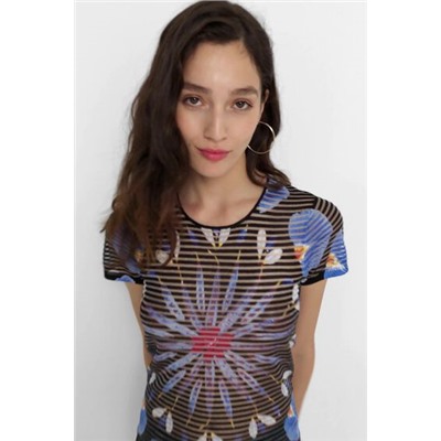 Camiseta punto mandala floral