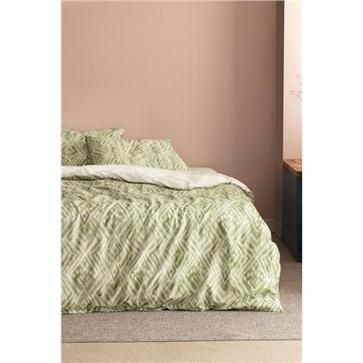 Darcia King Size  %100 Pamuk Ranforce Baskılı Nevresim Takımı - Haki