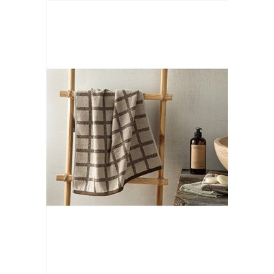 English Home Square Pamuklu Yüz Havlusu 50x70 Cm Bej-kahverengi 10037656