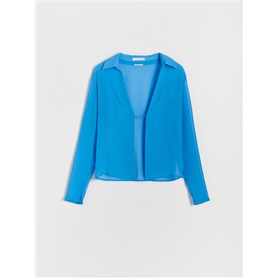 Hemdbluse mit Kettendetail