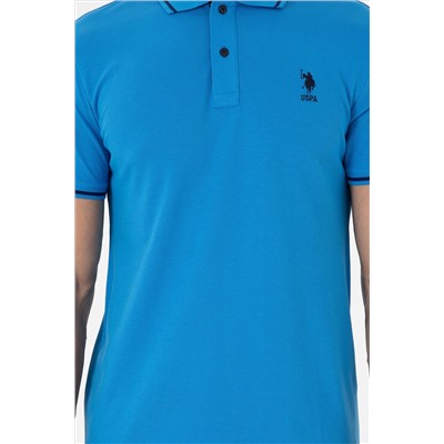 Erkek Slim Fit Polo Yaka Saks Basic Tişört