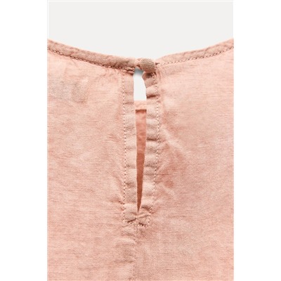 ZW COLLECTION 100% LINEN TOP WITH TIES