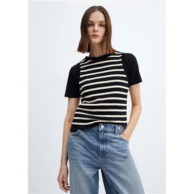 Jeans wideleg loose tiro medio