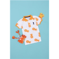 Erkek Çocuk Beyaz Polo Yaka Tişört