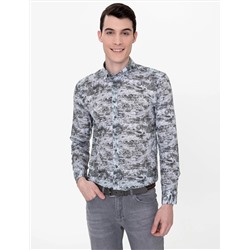 Haki Slim Fit Uzun Kollu Gömlek
