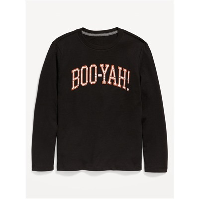 Halloween-Graphic Long-Sleeve T-Shirt for Boys
