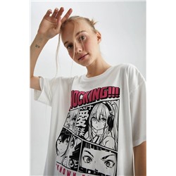 Defacto Coool Oversize Fit Baskılı Kısa Kollu %100 Pamuk Tişört Z2172AZ23SM