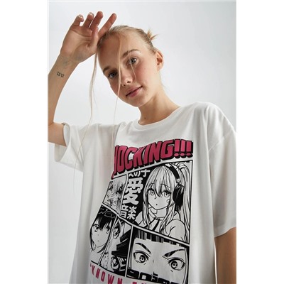 Defacto Coool Oversize Fit Baskılı Kısa Kollu %100 Pamuk Tişört Z2172AZ23SM