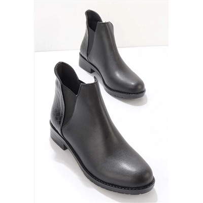 Bambi Siyah Siyah Örgü Kadın Bot & Bootie K02641430109