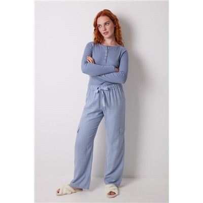 Pantalón largo cargo estampado cuadros