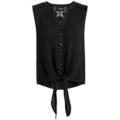 Damen Blusentop in Crepp-Optik