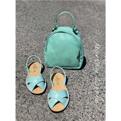 Zapatos Cruzado menta+AB.Z · Pelle · mochila NAPA (630) menta