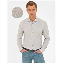 Haki Regular Fit Uzun Kollu Gömlek
