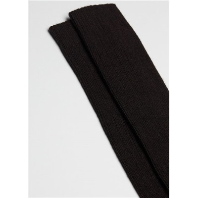 Lange gerippte Herrensocken mit Wolle und Cashmere