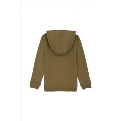 Erkek Çocuk Haki Basic Sweatshirt