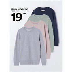 PACK OF 4 BASIC SWEATSHIRTS