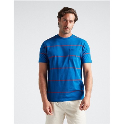 Striped T-shirt, Men, Blue
