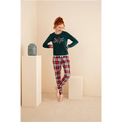 Sevim 13186 Kadın Nakışlı Pijama Takım
