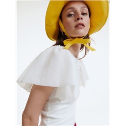 Bluse mit Rüschen an den Schultern
