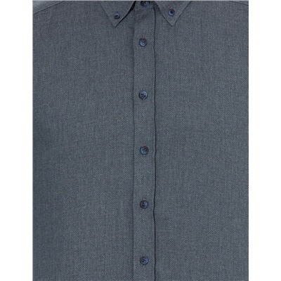 Lacivert Slim Fit Uzun Kollu Gömlek