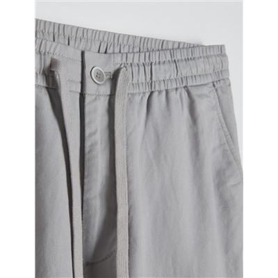 Chino-Jogger mit hohem Leinenanteil