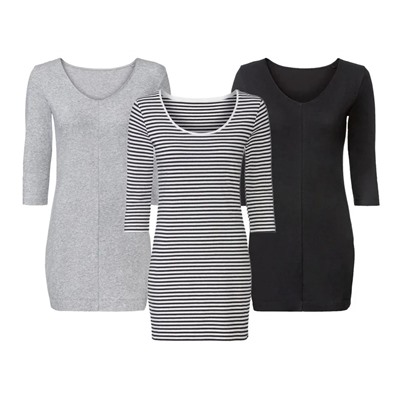 ESMARA® Damen Longshirt, mit 3/4-Ärmel