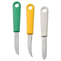 Schälmesser, 3er-Set, versch. Farben