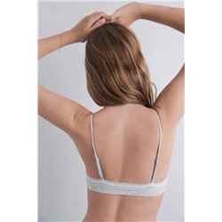 Sujetador seamless pointelle gris