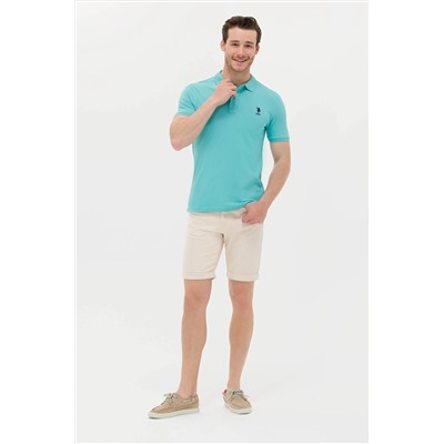 Erkek Mint Basic Polo Yaka Tişört