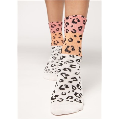 Kurze Socken mit Animal-Motiv