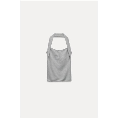 SHIMMERY HALTER TOP
