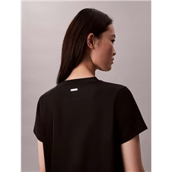 Mixed Media Mini Shift Dress