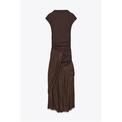 CONTRAST BALLOON TULLE DRESS