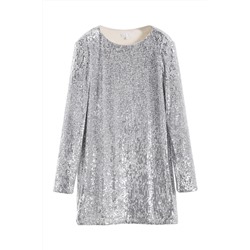 Vestido de lentejuelas Plateado