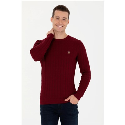 Erkek Bordo Basic Kazak