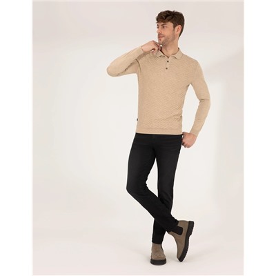 Kum Melanj Slim Fit Kazak