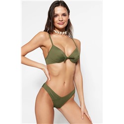 Trendyolmilla Haki Balkonet Push Up Core Bikini Üstü TBESS20BU0237