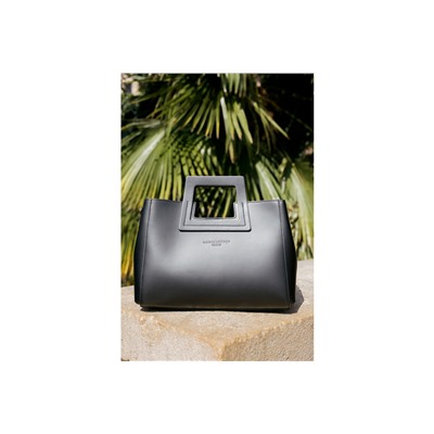 Bolso de piel y neceser Jane Negro