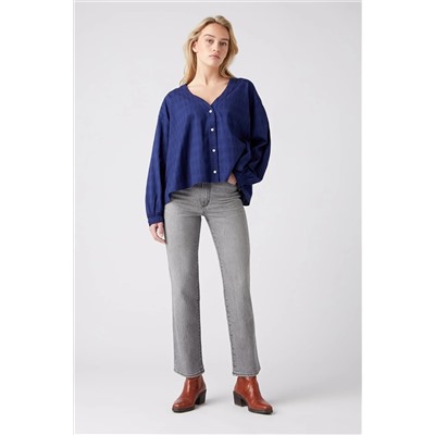 Wrangler Kadın Wild West Straight %100 Pamuk Yüksek Bel Jean Pantolon W2H2