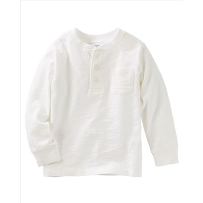 Heathered Pocket Henley