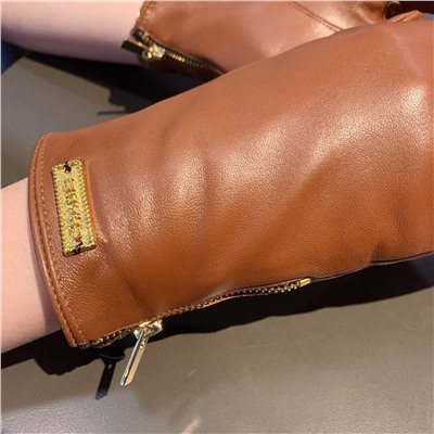 Женские утепленные кожаные перчатки  Chane*l