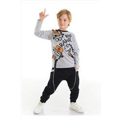 Denokids Komik Canavarlar Erkek Çocuk T-shirt Pantolon Takım CFF-22K1-037
