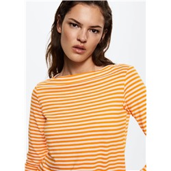 Camiseta cuello barco algodón