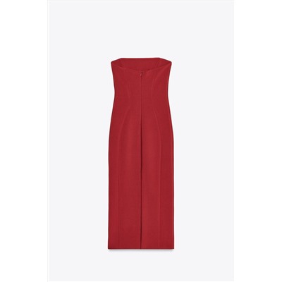 STRAPLESS CREPE DRESS