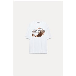 T-SHIRT WITH METALLIC PRINT