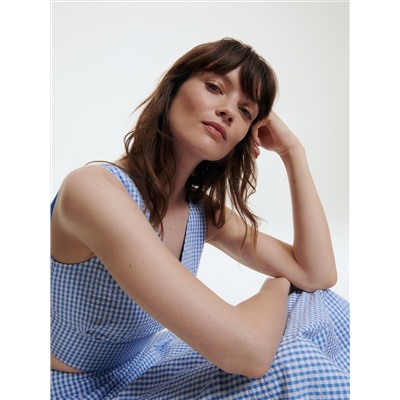 Kariertes Oberteil aus Gingham