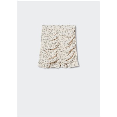Falda drapeada estampada -  Mujer | MANGO OUTLET Melilla