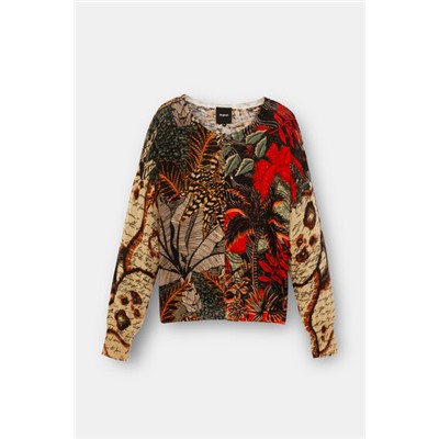 Chaqueta tricot tropical