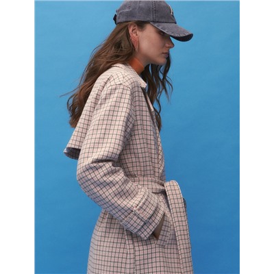 Karierter Trenchcoat